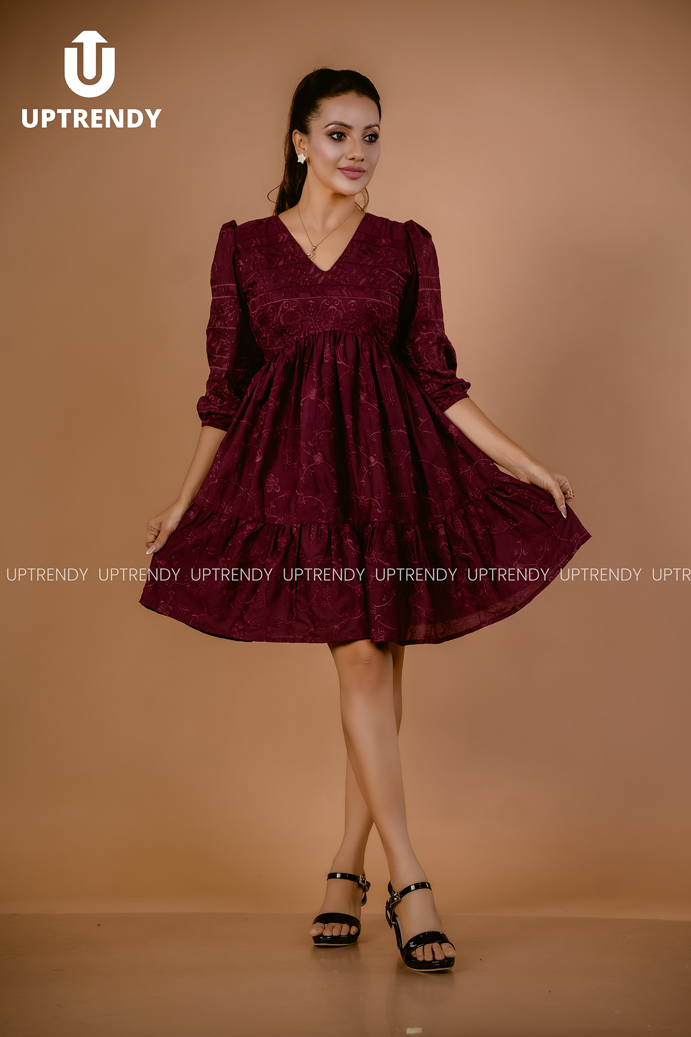 ENCHANTED RUFFLE MINI DRESS