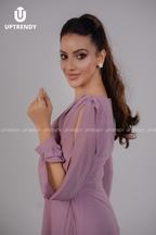 THE SLIT-SLEEVE FLOWING MAXI