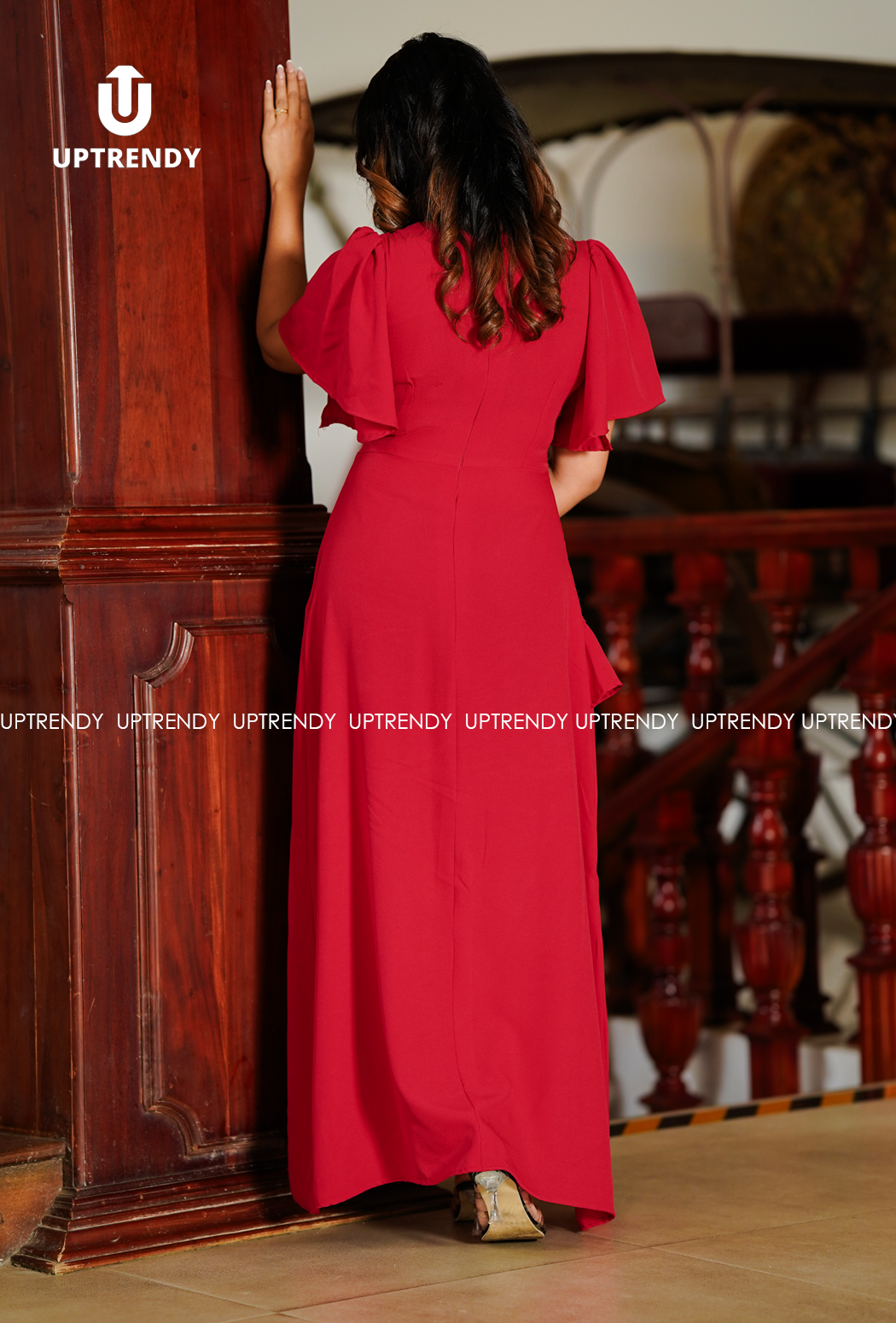 The Dramatic Ruffled High-Low Maxi Dress