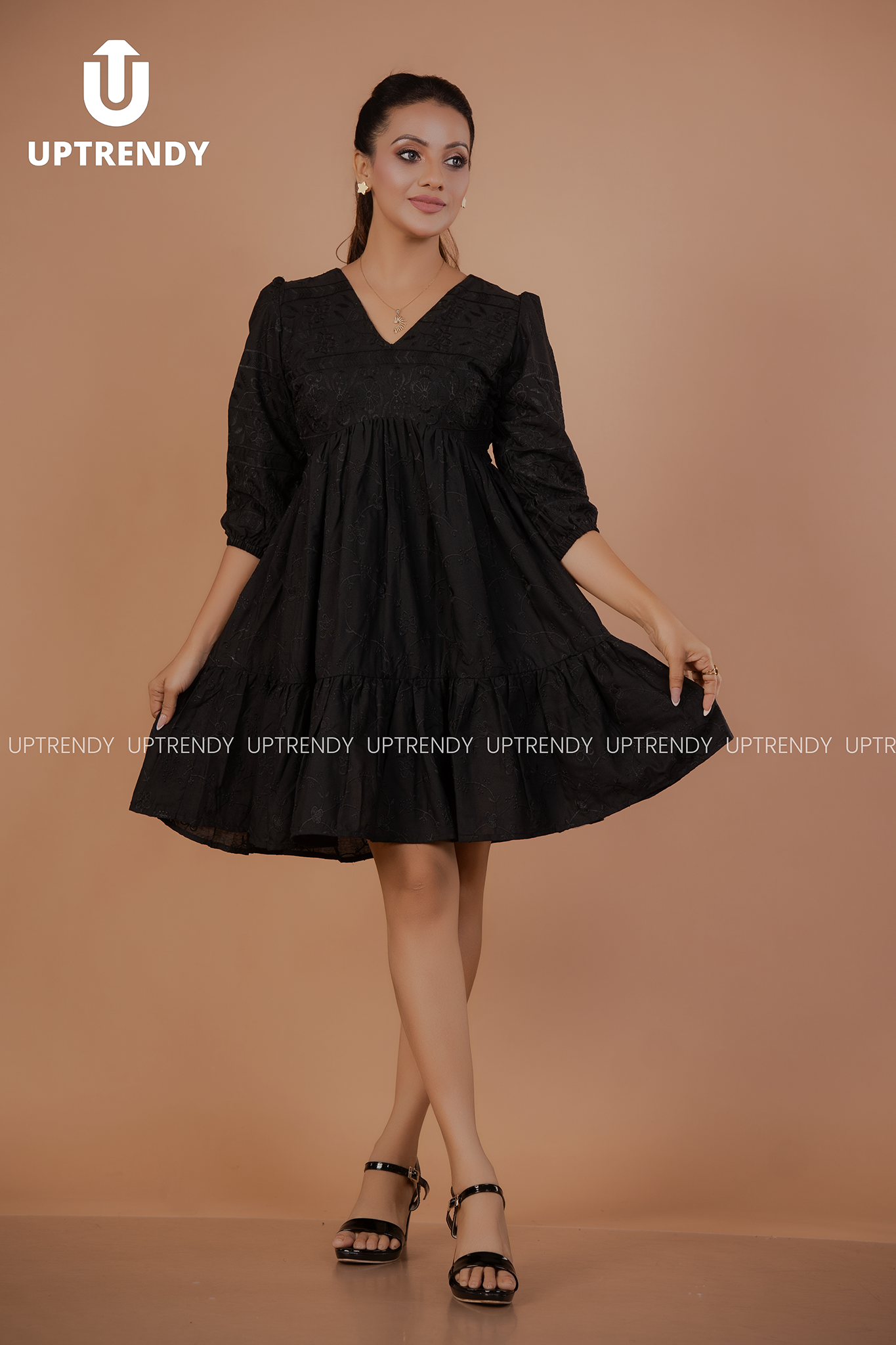 ENCHANTED RUFFLE MINI DRESS
