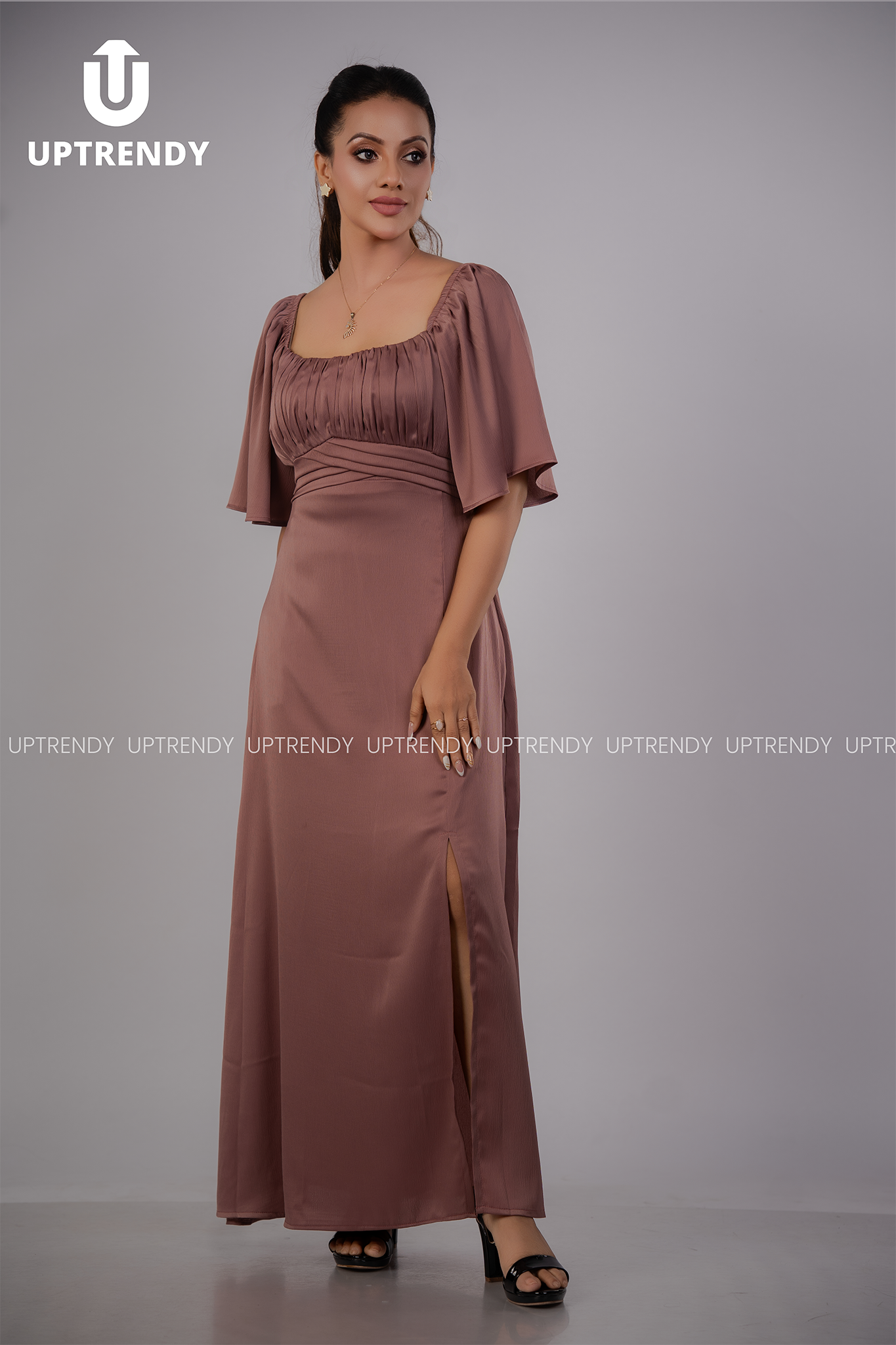 THE RUCHED FLUTTER MAXI