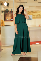 The Layered Overlay Sleeveless Maxi Dress