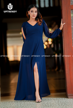 THE SLIT-SLEEVE FLOWING MAXI