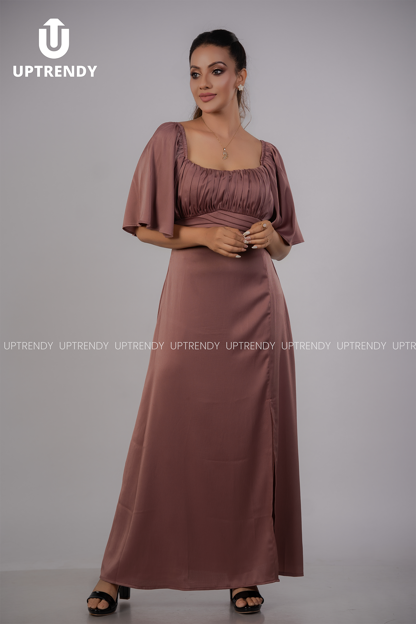 THE RUCHED FLUTTER MAXI