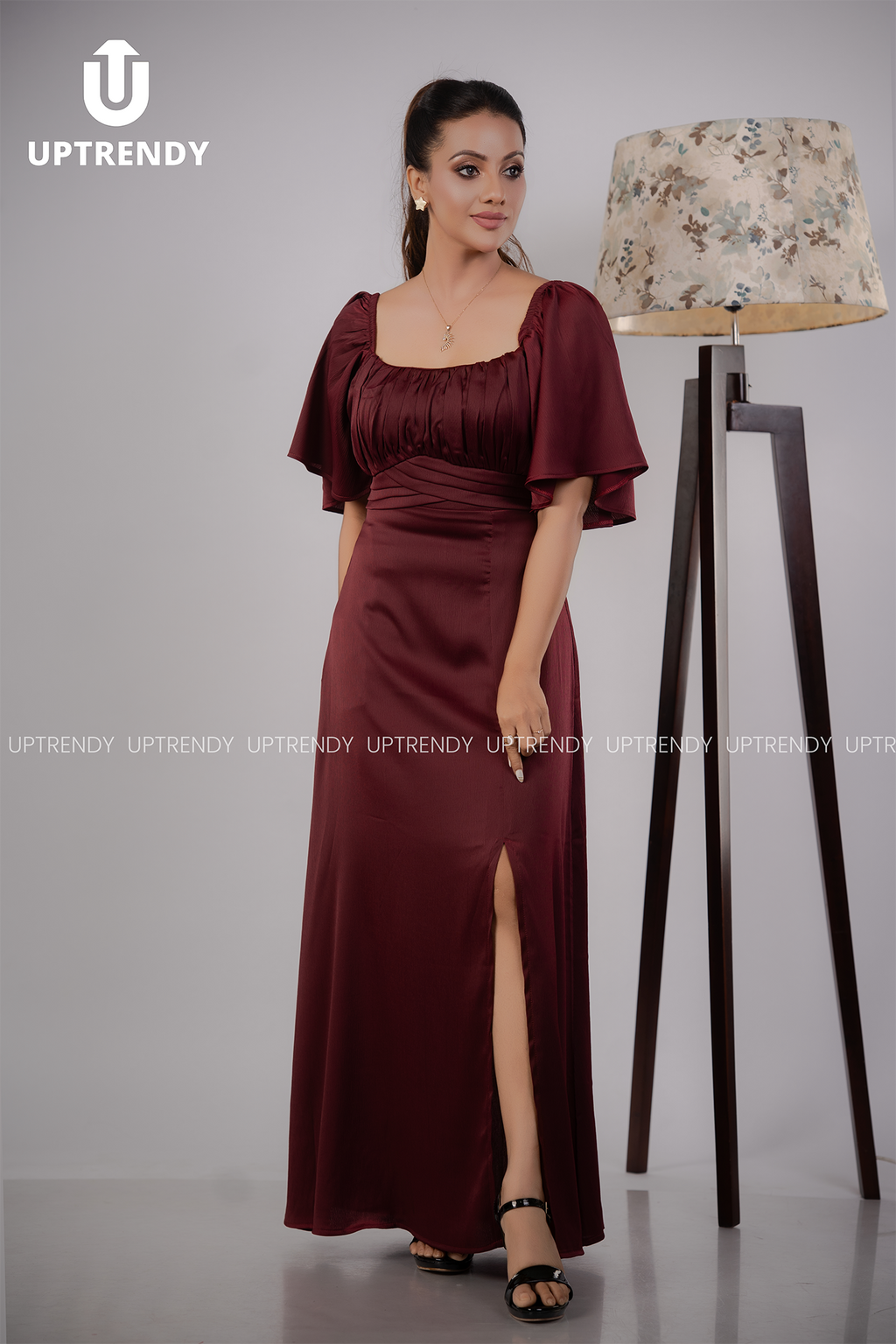 THE RUCHED FLUTTER MAXI
