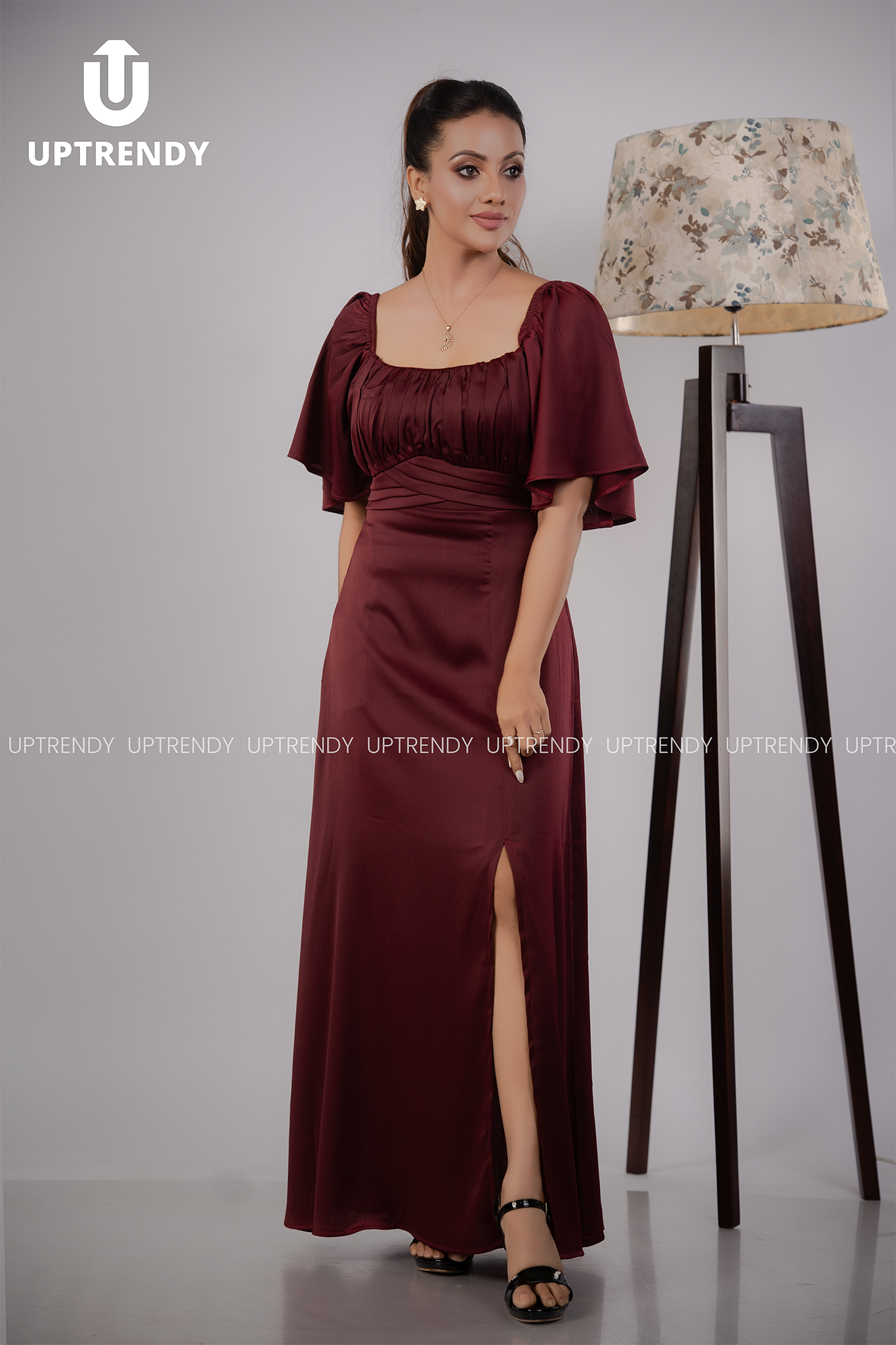 THE RUCHED FLUTTER MAXI