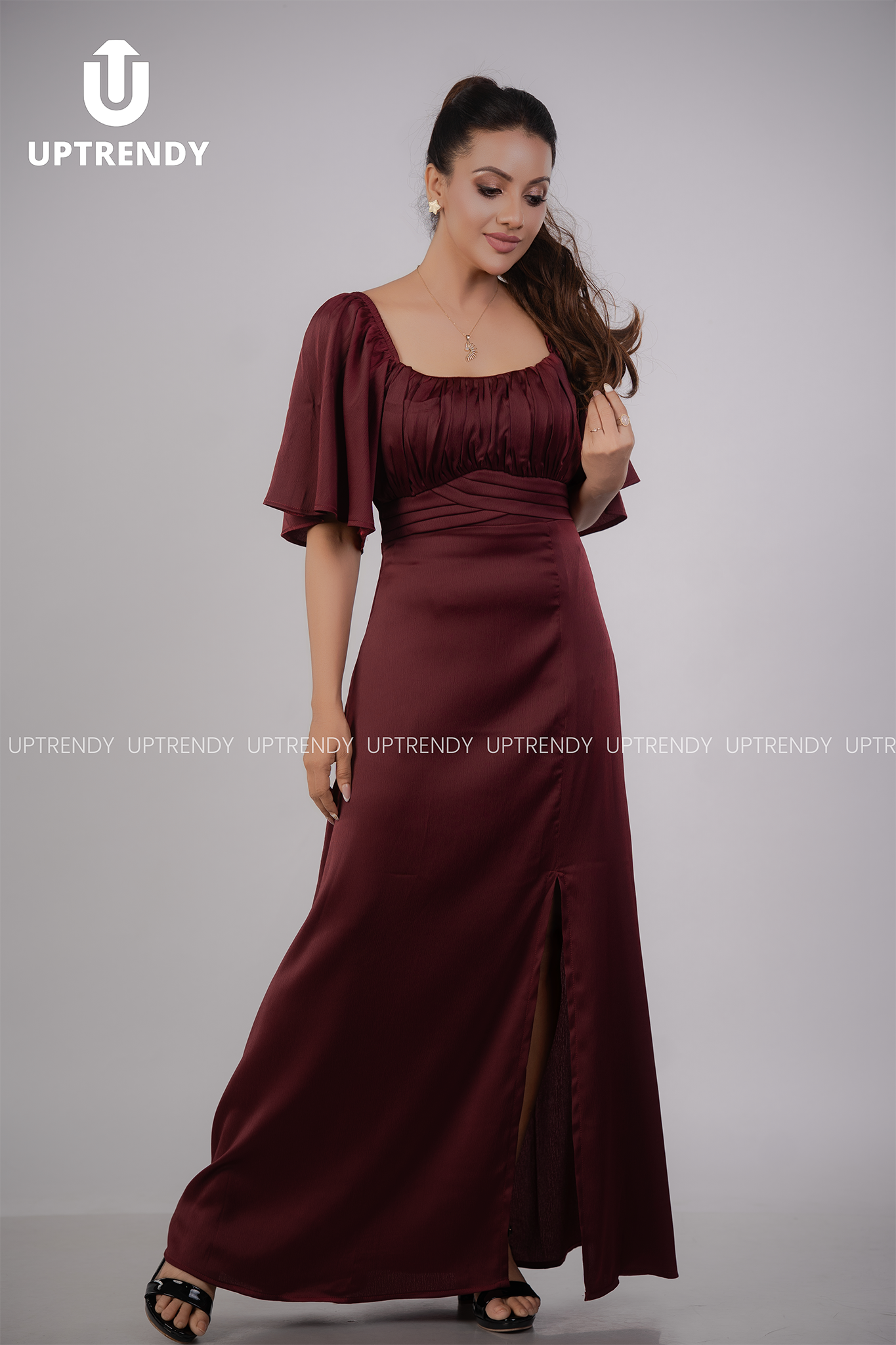 THE RUCHED FLUTTER MAXI