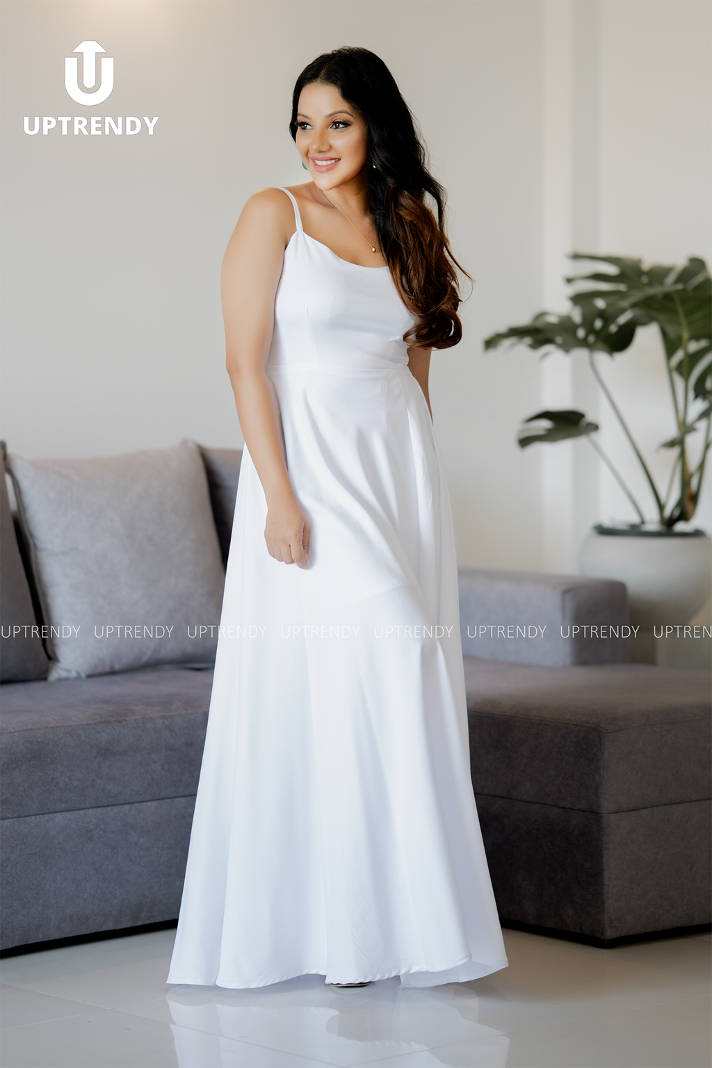 The Elegant Spaghetti Strap Slit Maxi Dress