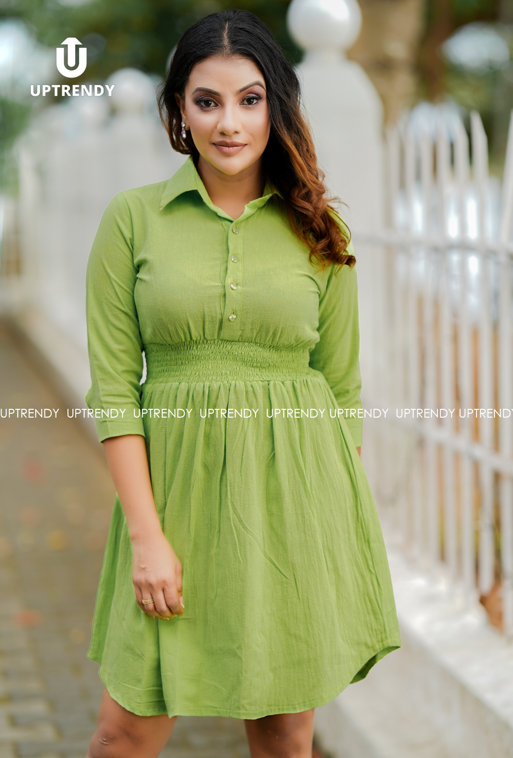 The Casual Chic Collared Smocked Mini Dress
