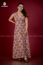 MOSAIC PATTERN POCKET MAXI DRESS