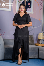 The Dramatic Ruffled High-Low Maxi Dress
