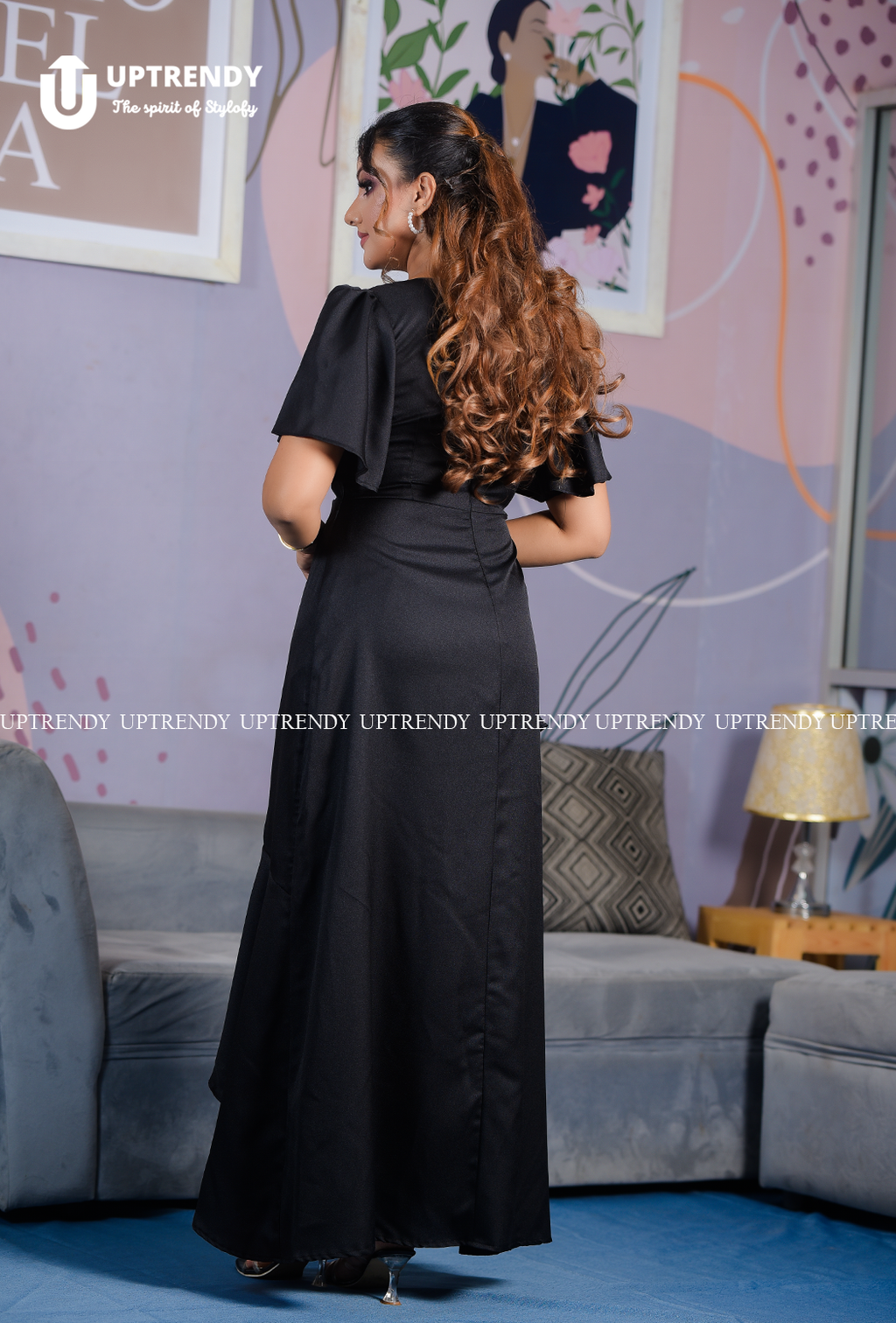 The Dramatic Ruffled High-Low Maxi Dress