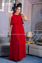 The Layered Overlay Sleeveless Maxi Dress