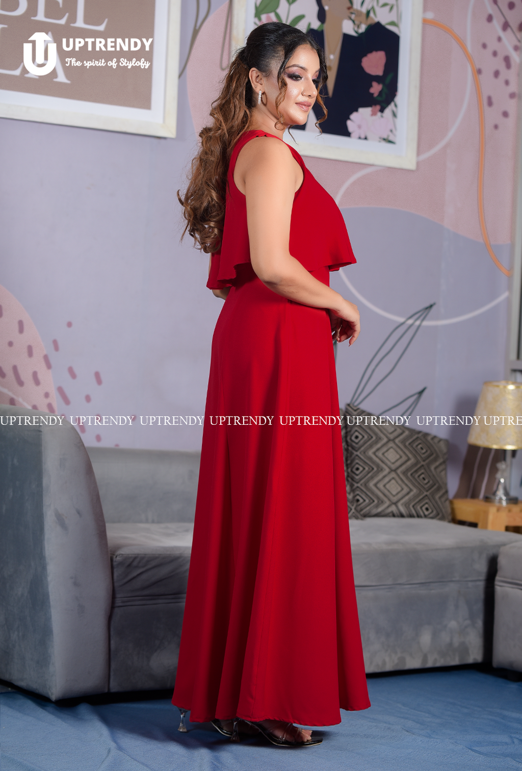 The Layered Overlay Sleeveless Maxi Dress